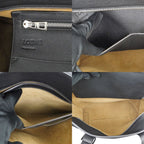 Loewe Horizontal Tote Bag Black Silver Anagram Leather with Charm — view 6