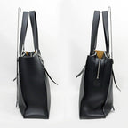 Loewe Horizontal Tote Bag Black Silver Anagram Leather with Charm — view 3