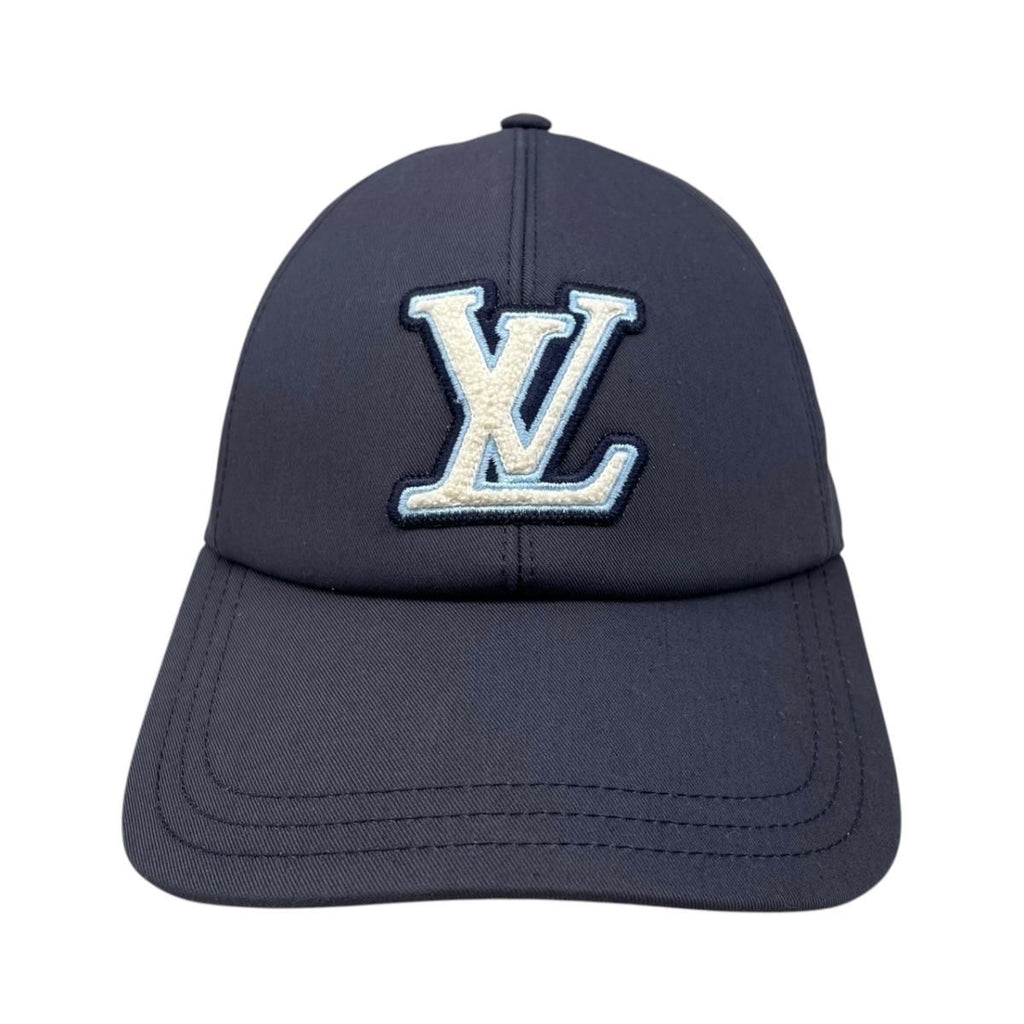 Louis Vuitton Hat Cap LV Signature M Cotton Logo Navy Blue — view 3