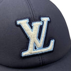 Louis Vuitton Hat Cap LV Signature M Cotton Logo Navy Blue — view 6
