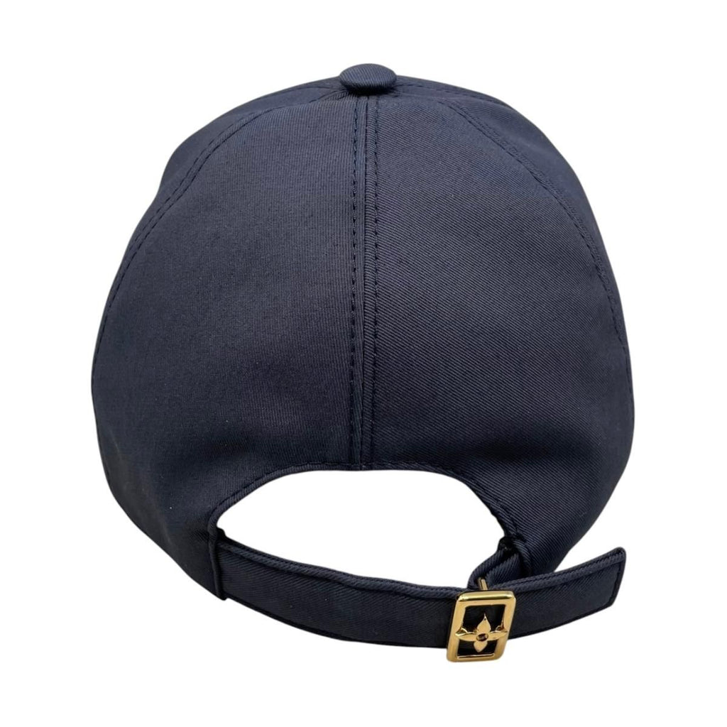 Louis Vuitton Hat Cap LV Signature M Cotton Logo Navy Blue — view 4