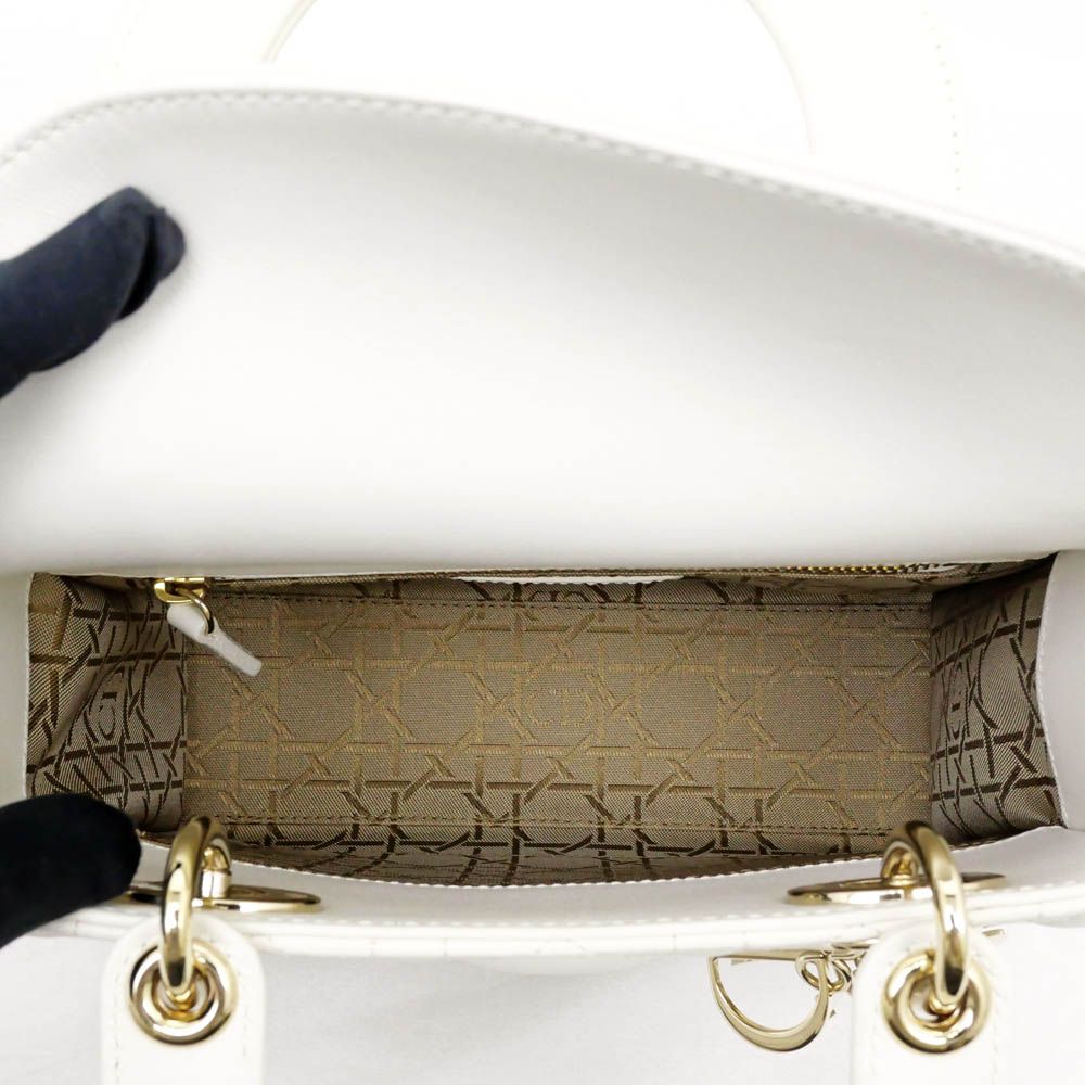 Dior Lady Dior MY ABC Small Shoulder Bag Ivory — view 7