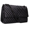 Chanel 2.55 Chevron Thor Black 23 Aged Calfskin Double Flap Chain Shoulder Bag