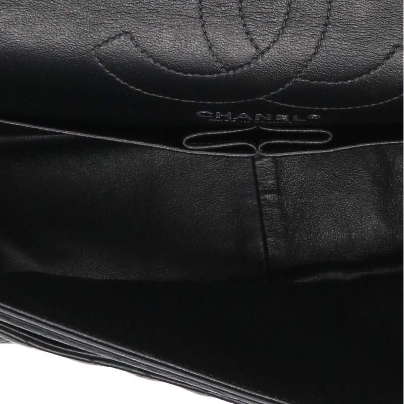 Chanel 2.55 Chevron Thor Black 23 Aged Calfskin Double Flap Chain Shoulder Bag — view 4