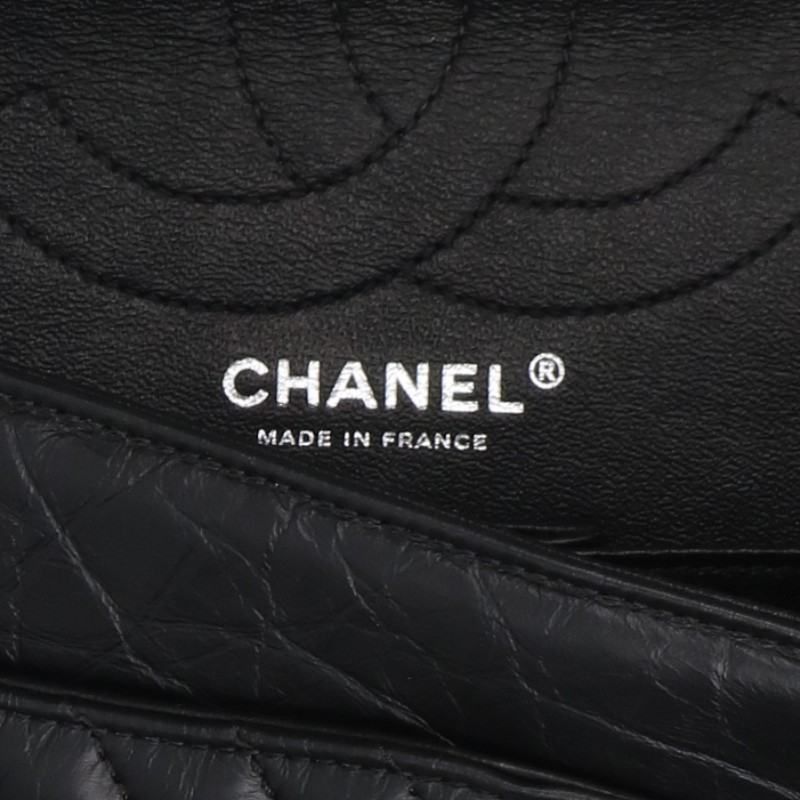 Chanel 2.55 Chevron Thor Black 23 Aged Calfskin Double Flap Chain Shoulder Bag — view 3