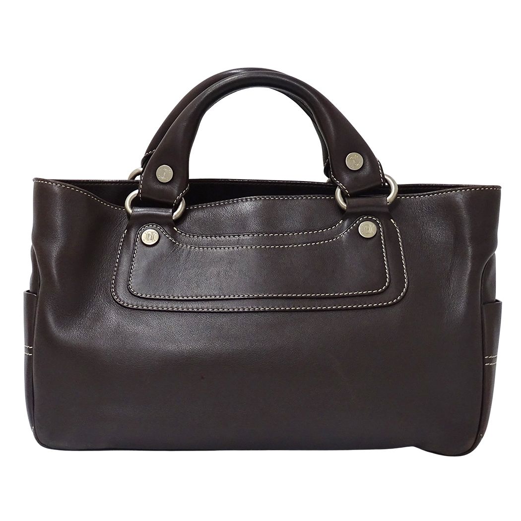 Celine Bag Handbag Boogie Bag Leather Dark Brown — view 2