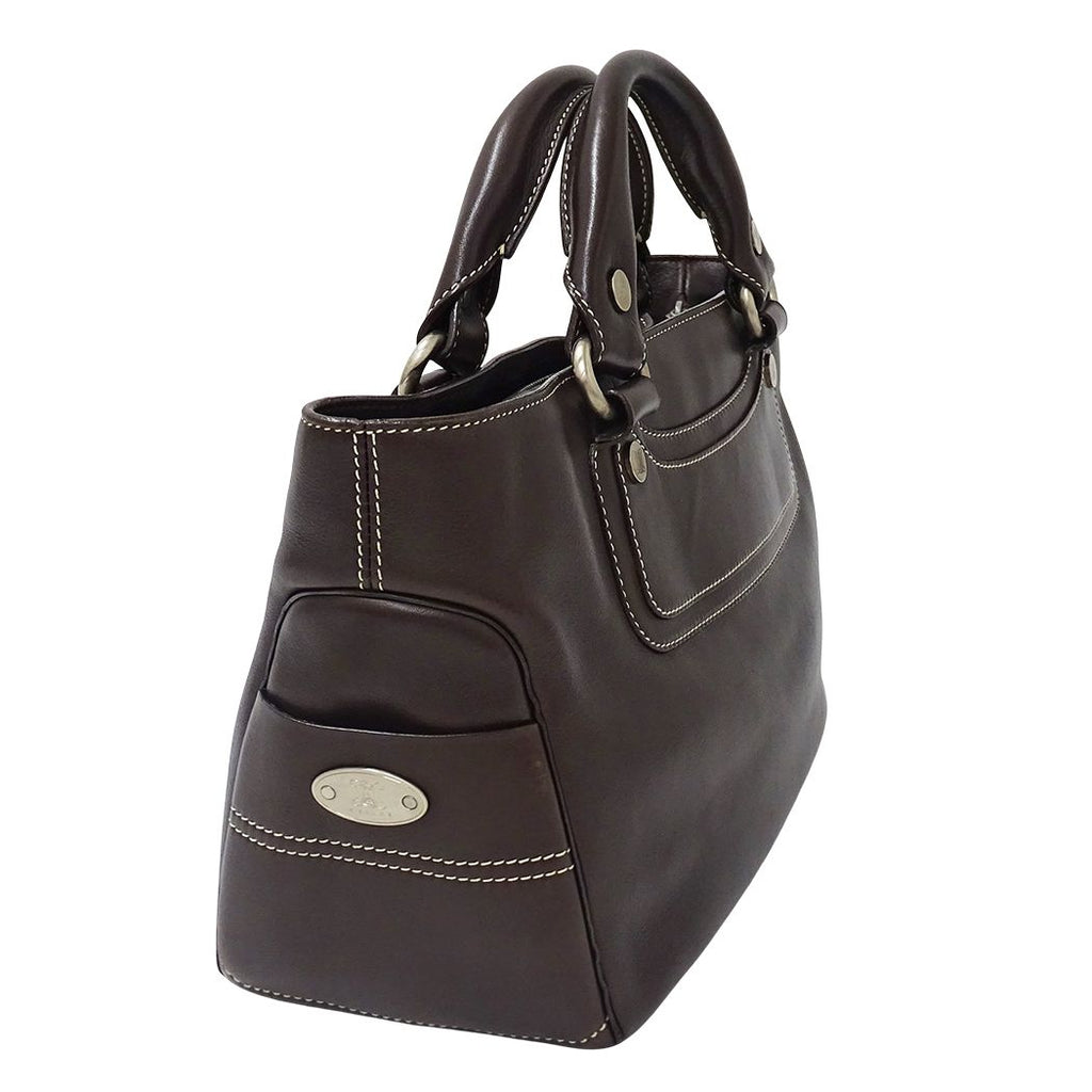 Celine Bag Handbag Boogie Bag Leather Dark Brown — view 4