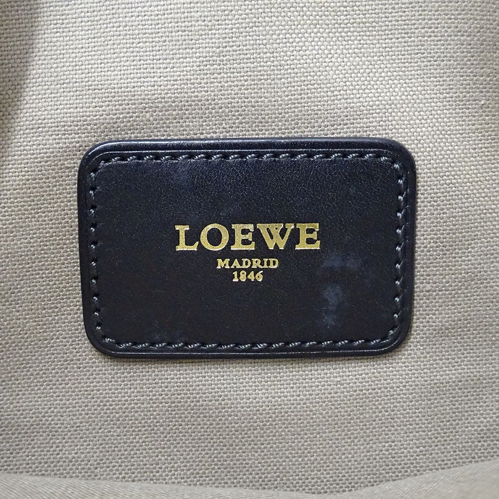 Loewe Shoulder Bag Gray Black Anagram Pattern — view 6