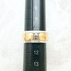 Hermes H Logo Yellow Gold Silver Ring — view 7