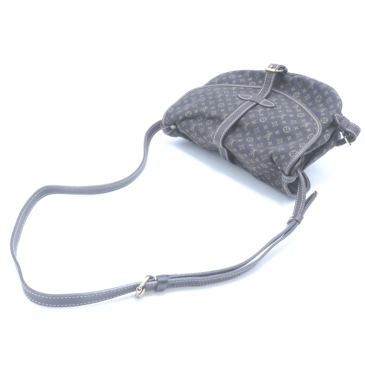 Louis Vuitton Saumur 30 Monogram Mini Lan Fusain Shoulder Bag Lin Dark Brown — view 3