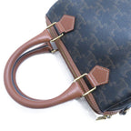 Celine Triomphe 2-Way Black Brown Leather Shoulder Bag — view 4