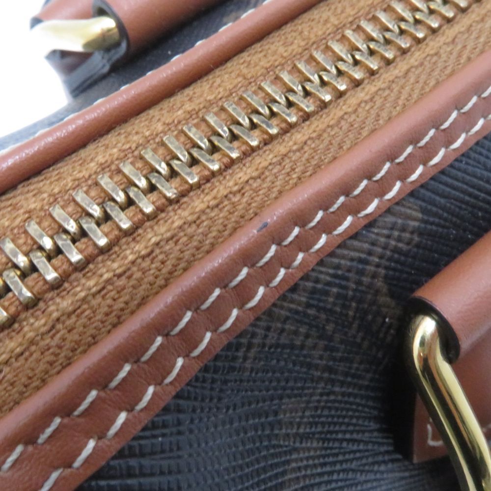 Celine Triomphe 2-Way Black Brown Leather Shoulder Bag — view 7