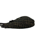 Fendi Vintage Zucca FF Logo Pattern Canvas Leather Shoulder Bag Brown — view 5