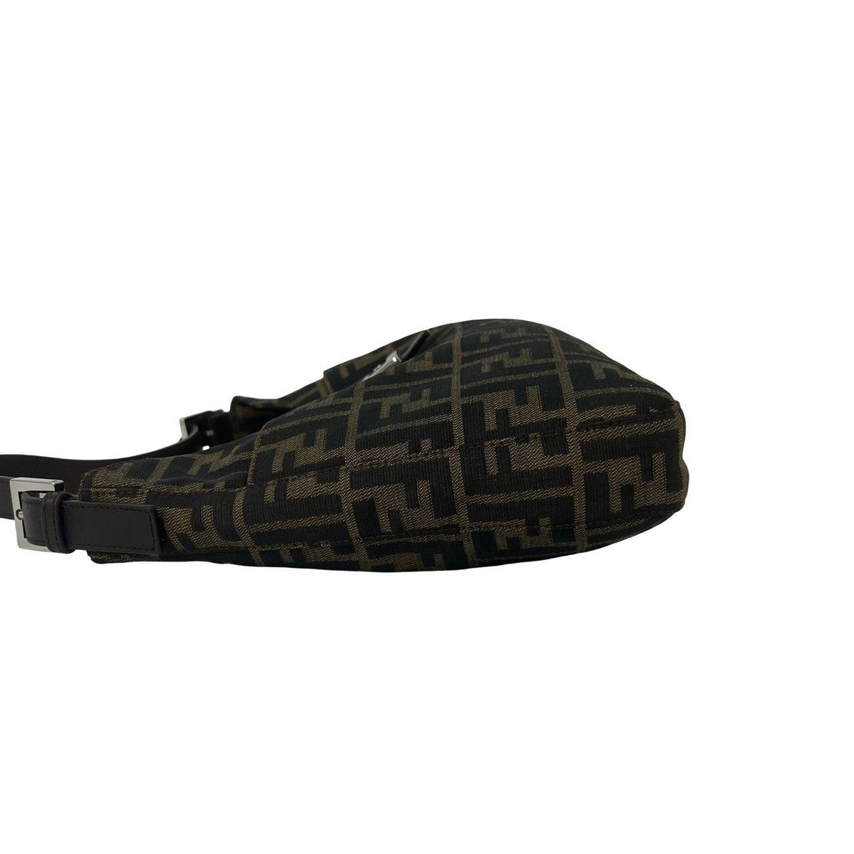 Fendi Vintage Zucca FF Logo Pattern Canvas Leather Shoulder Bag Brown — view 5