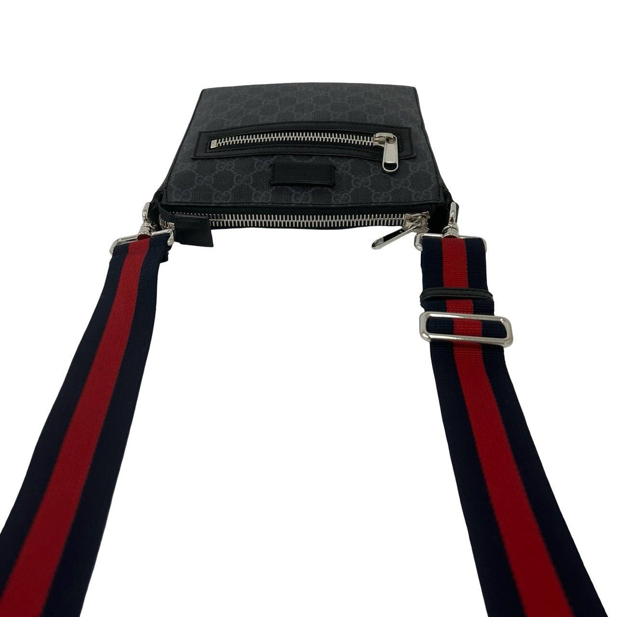 Gucci Small Messenger Bag GG Supreme Logo Pattern Leather Black — view 4