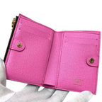 Louis Vuitton Bifold Wallet Portefeuille Lisa Brown Monogram Canvas Rose Lolipop — view 6