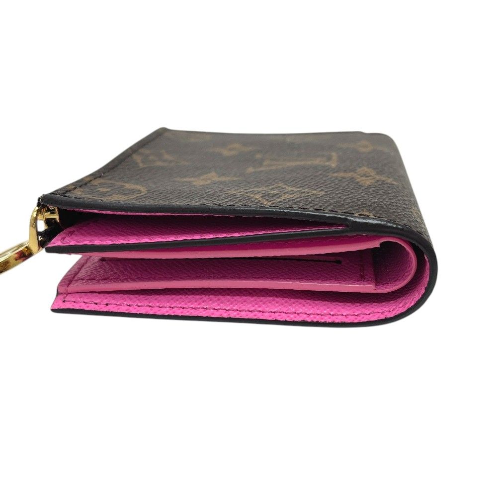 Louis Vuitton Bifold Wallet Portefeuille Lisa Brown Monogram Canvas Rose Lolipop — view 3