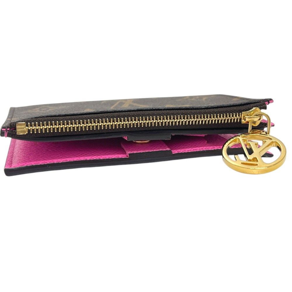 Louis Vuitton Bifold Wallet Portefeuille Lisa Brown Monogram Canvas Rose Lolipop — view 5