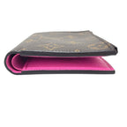 Louis Vuitton Bifold Wallet Portefeuille Lisa Brown Monogram Canvas Rose Lolipop — view 4