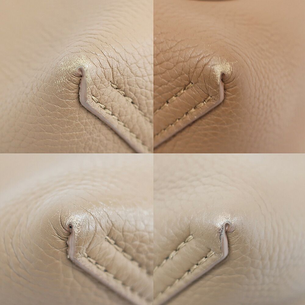 Louis Vuitton Verso Tote Shoulder Bag Tan Brown Silver Leather — view 5