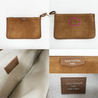 Louis Vuitton Verso Tote Shoulder Bag Tan Brown Silver Leather — view 8