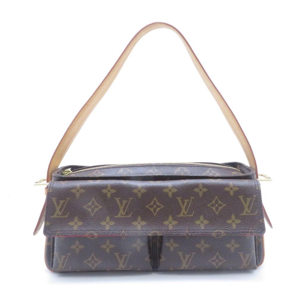 Louis Vuitton Viva-Cite MM Monogram Shoulder Bag Canvas Brown