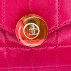 Chanel Choco Bar Ball Chain Shoulder Bag Shocking Pink Card — view 6