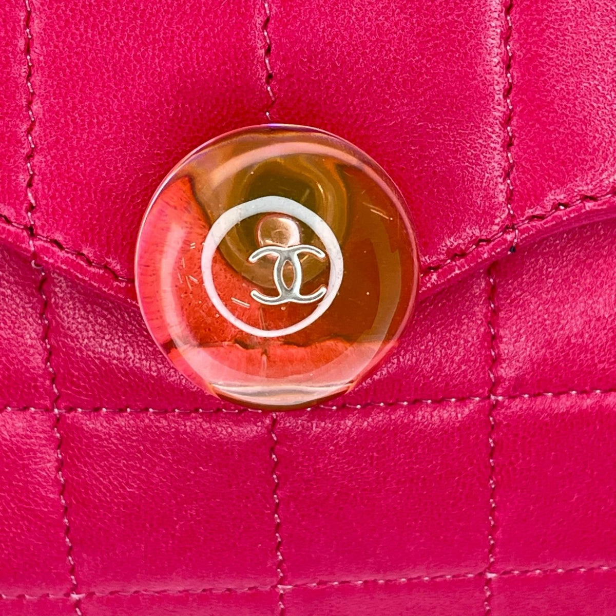 Chanel Choco Bar Ball Chain Shoulder Bag Shocking Pink Card — view 6