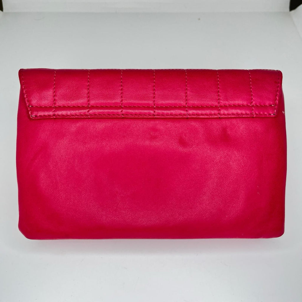 Chanel Choco Bar Ball Chain Shoulder Bag Shocking Pink Card — view 5