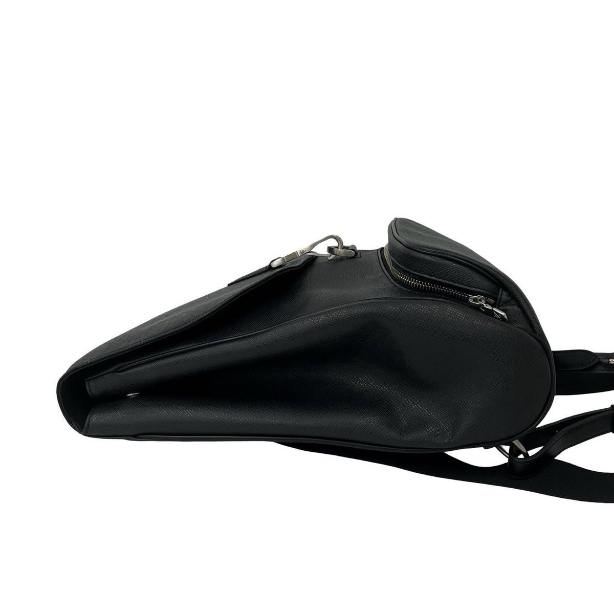 Louis Vuitton Cassia Taiga Leather Backpack Ardoise Black — view 5