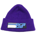 Prada Rubber Logo Patch Knit Beanie XS Hat