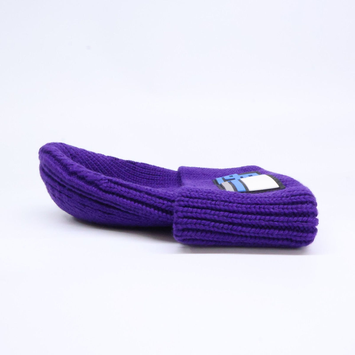 Prada Rubber Logo Patch Knit Beanie XS Hat — view 4