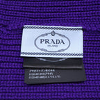 Prada Rubber Logo Patch Knit Beanie XS Hat — view 7