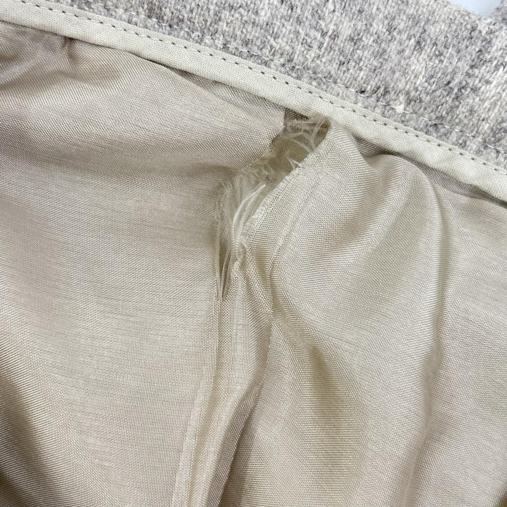 Hermes Gaultier Beige Virgin Wool Coin Purse Center Crease Tapered Pants 36 — view 6