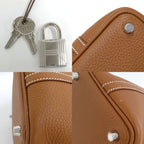 Hermes Picotin Lock Eclat PM Gold Rose Sakura Taurillon Clemence Silver Handbag — view 7