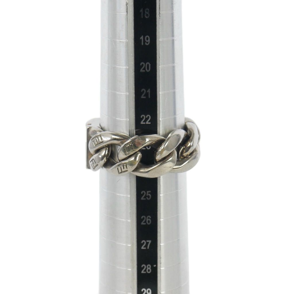 Fendi Chain Ring FF Logo Zucca M Silver — view 6
