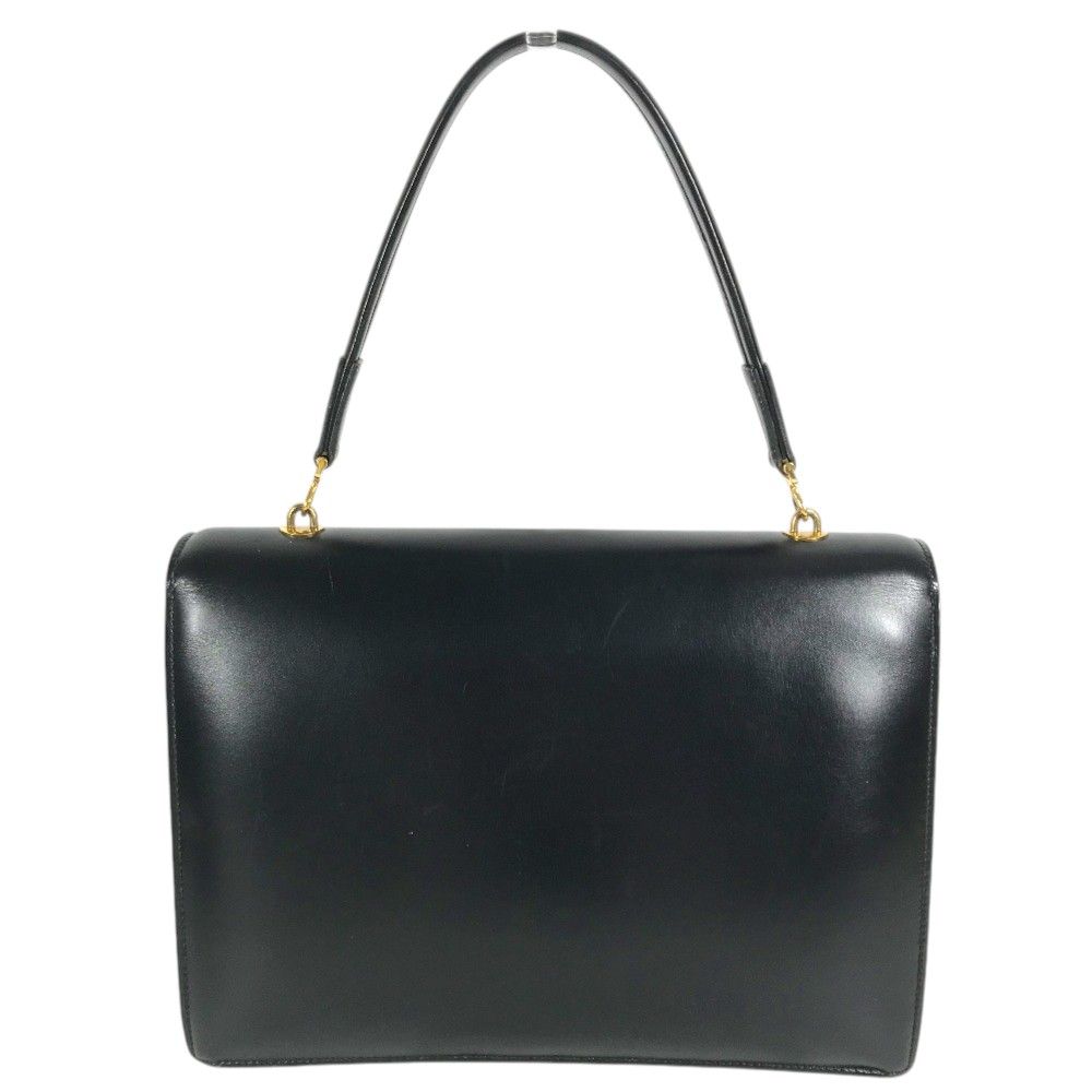Hermes Handbag Paloniere Gold Box Calf Black Vintage Leather — view 2