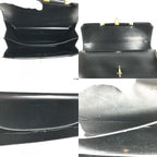 Hermes Handbag Paloniere Gold Box Calf Black Vintage Leather — view 8
