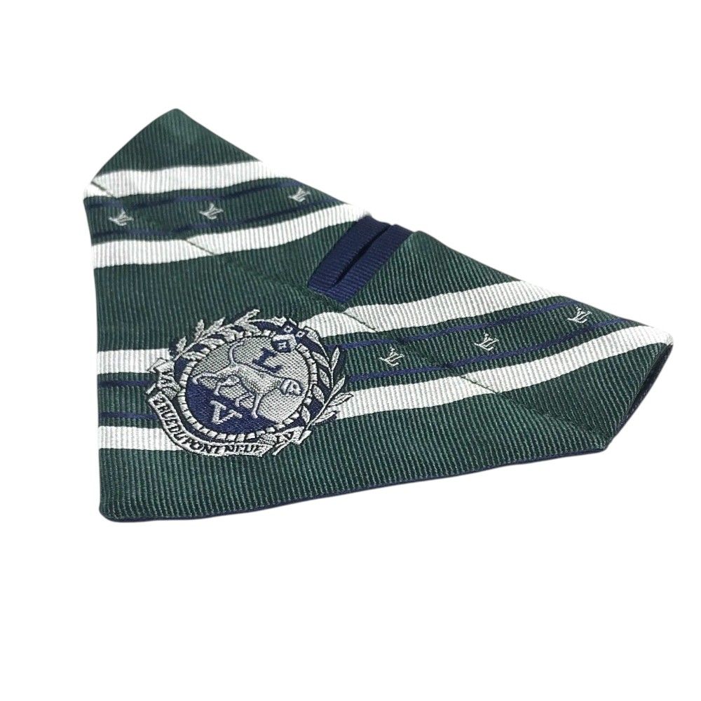 Louis Vuitton Collar Dog Bandana PM Silk Green Pet Accessory — view 3