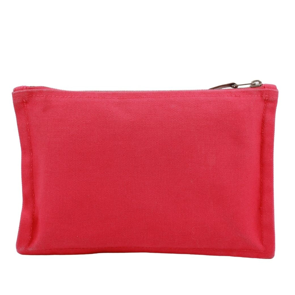 Hermes Yachting Flat PM Canvas Pink Pouch Silver — view 3