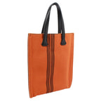 Hermes Potamos Cabas PM Leather Canvas Orange Black Tote Bag — view 2