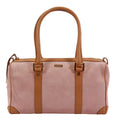 Gucci Mini Boston Bag Leather Suede Pink Beige Gold