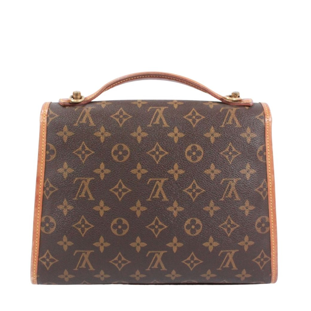 Louis Vuitton Bel Air Monogram Leather Brown Handbag Gold — view 3