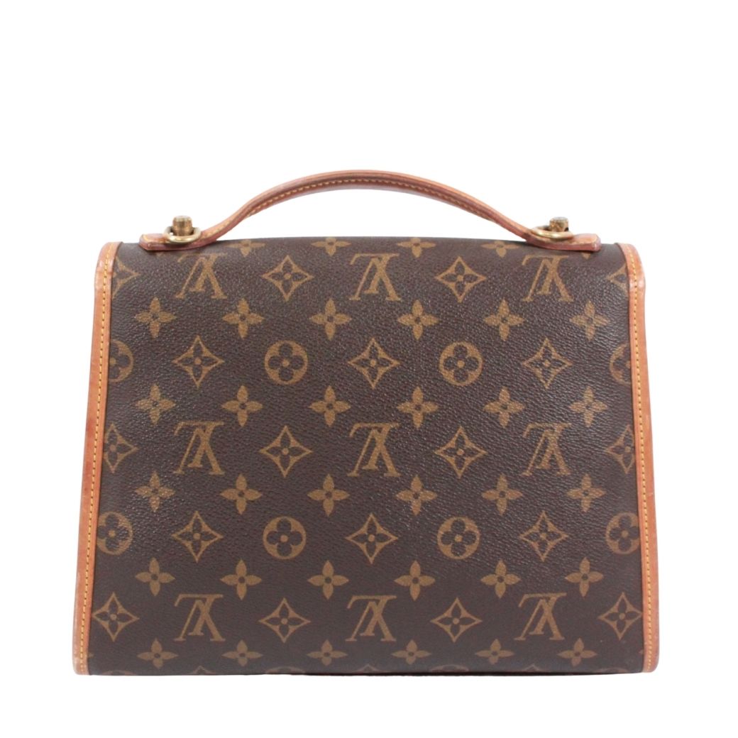 Louis Vuitton Bel Air Monogram Leather Brown Handbag Gold — view 3
