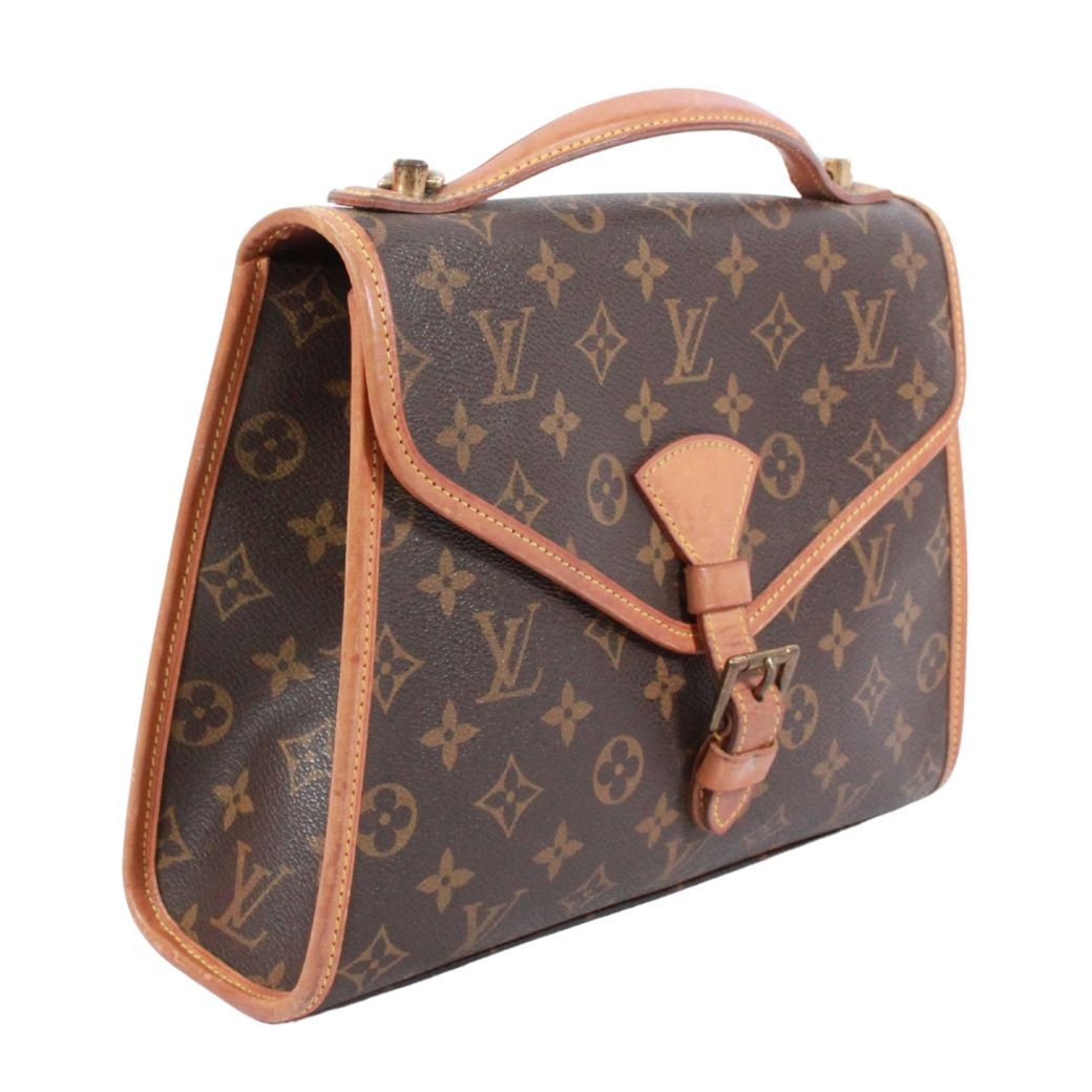 Louis Vuitton Bel Air Monogram Leather Brown Handbag Gold — view 2