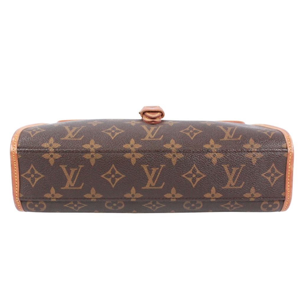 Louis Vuitton Bel Air Monogram Leather Brown Handbag Gold — view 4