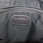 Chanel Quilted CC Logo Chain Caviar Leather Black Tote Bag Gold — view 8