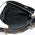 Chanel Quilted CC Logo Chain Caviar Leather Black Tote Bag Gold — view 7