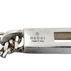 Gucci Cutout G Bar Silver Necklace — view 4