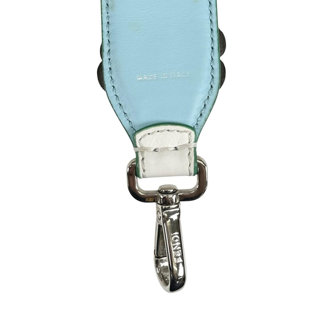 Fendi Shoulder Strap Leather White Multicolor Light Blue Silver — view 5